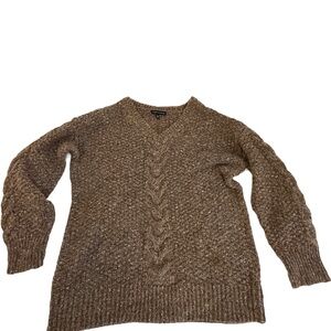 Brown Cable Knit Sweater